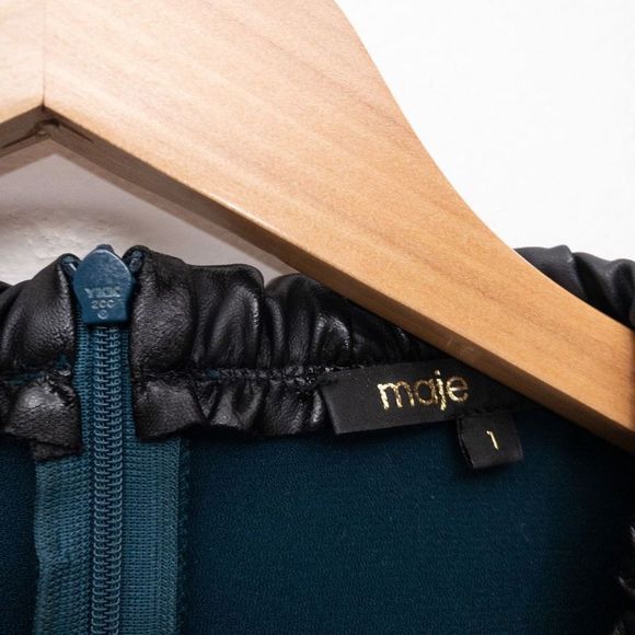 Maje Guimet Accent Collar Babydoll Dress Size Small - Picture 3 of 9